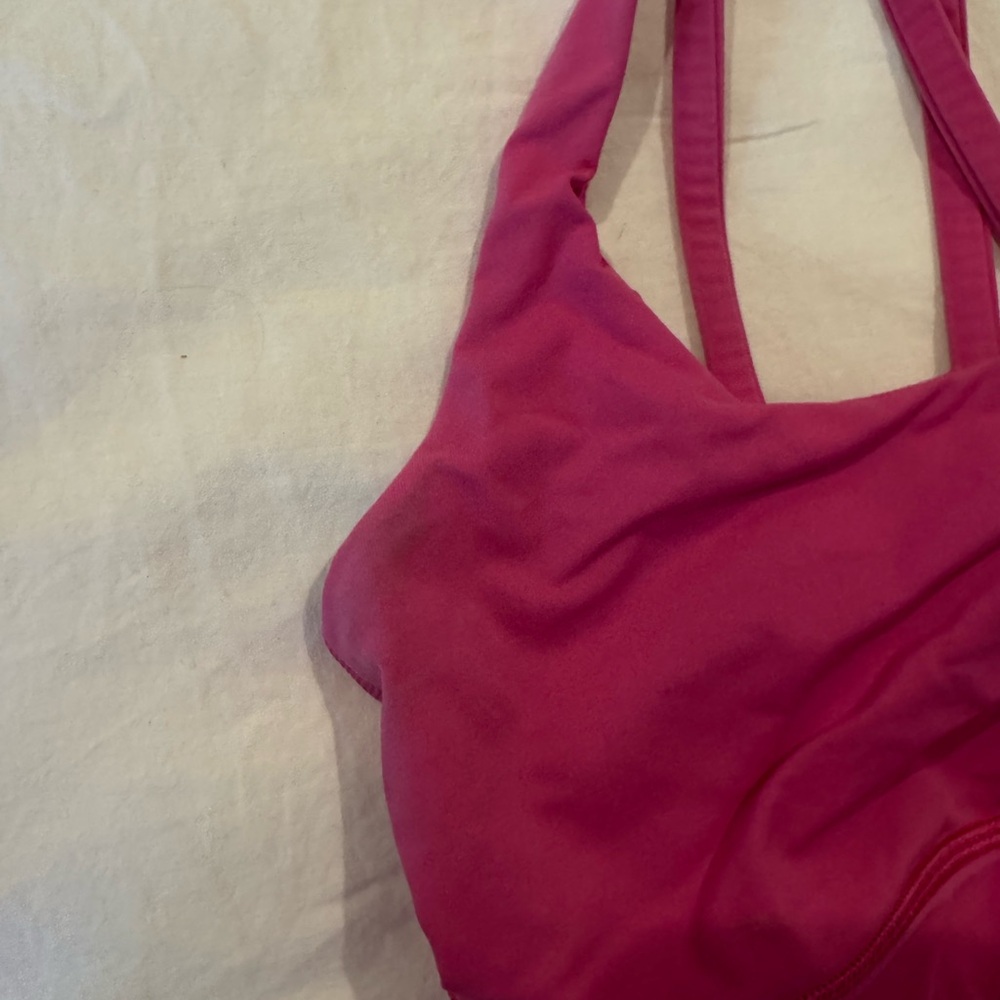 Lululemon Women's Strappy Low-Impact Sports Bra in Fuchsia - Picture 2 of 5